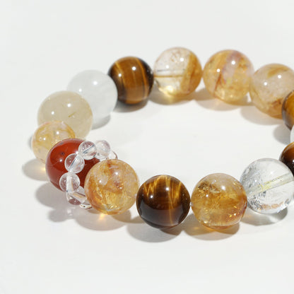 Earth Spectrum Tiger's Eye & Agate Bracelet - Nokovia