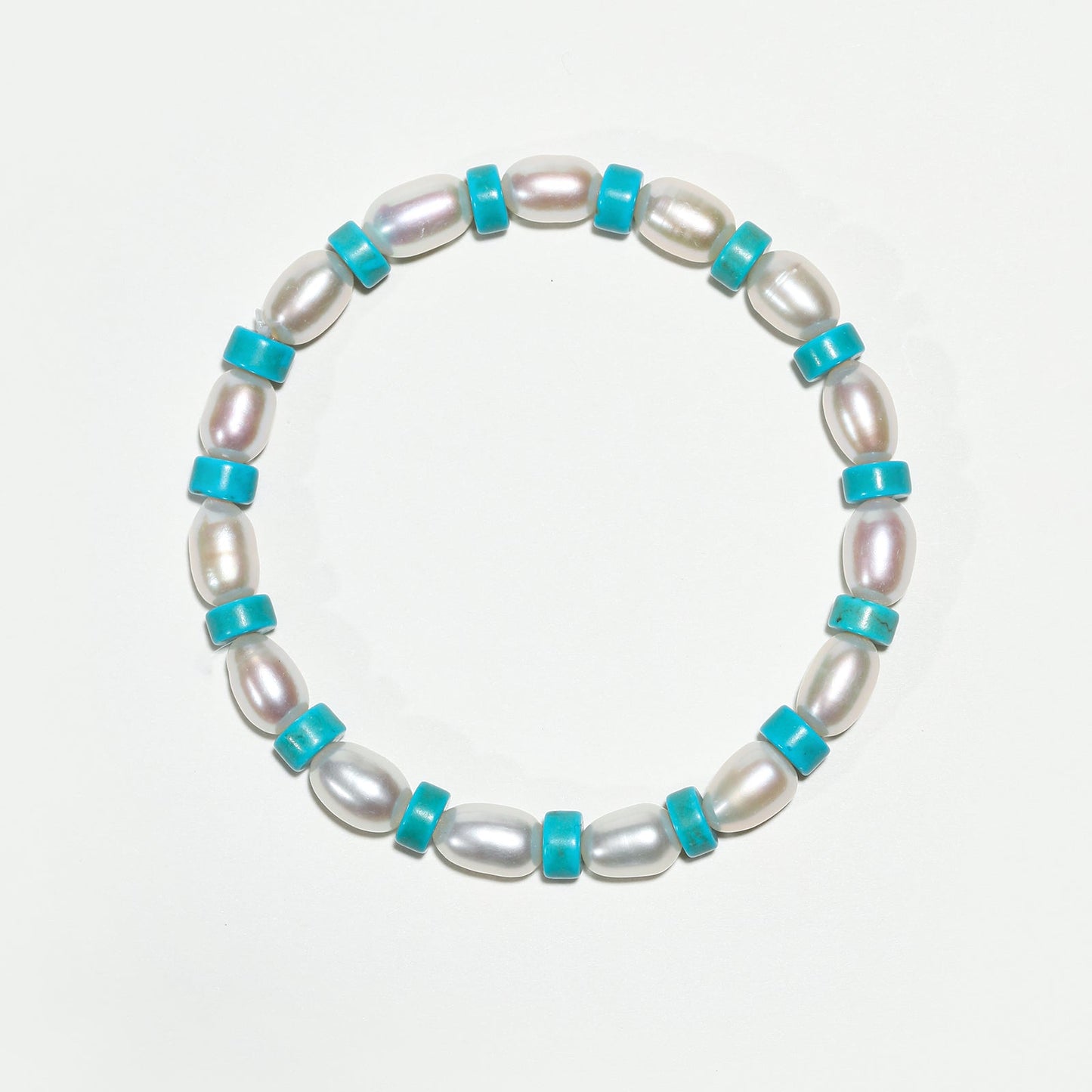 Pearl & Turquoise: Serenity Channel Bracelet - Nokovia