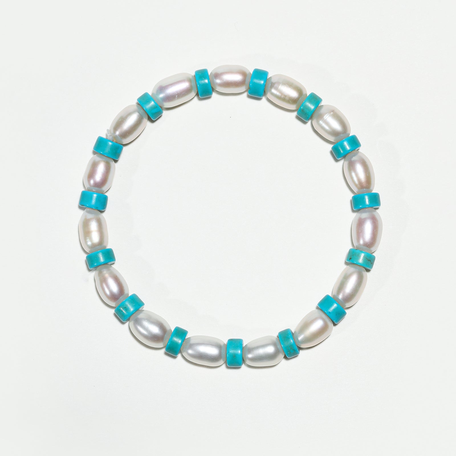 Pearl & Turquoise: Serenity Channel Bracelet - Nokovia
