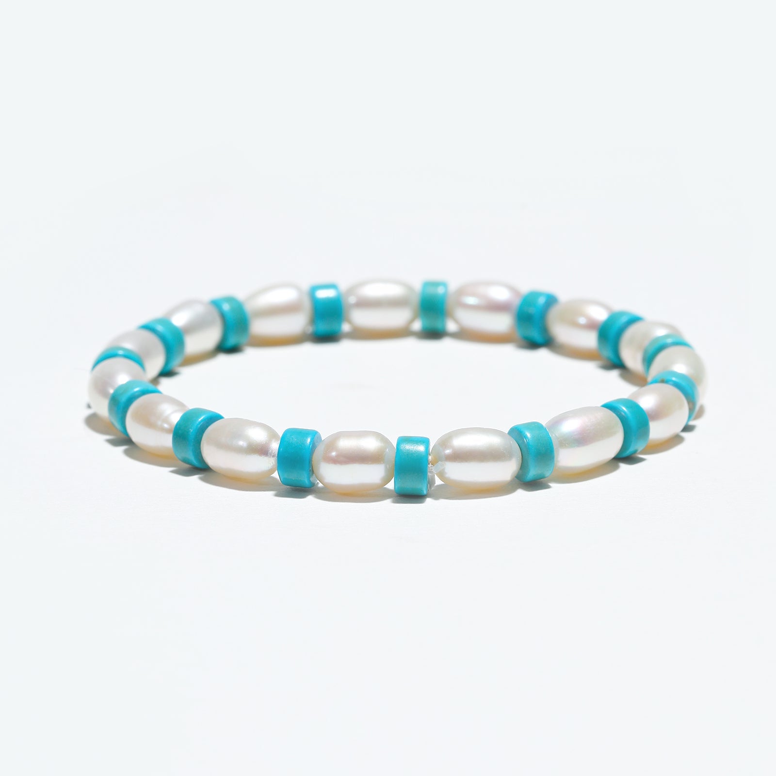 Pearl & Turquoise: Serenity Channel Bracelet - Nokovia