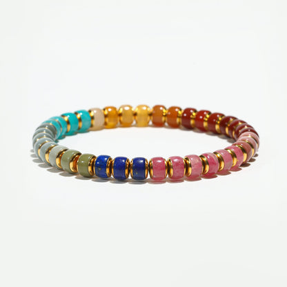 Rainbow Isle: Multi - Gemstone Energy Bracelet - Nokovia
