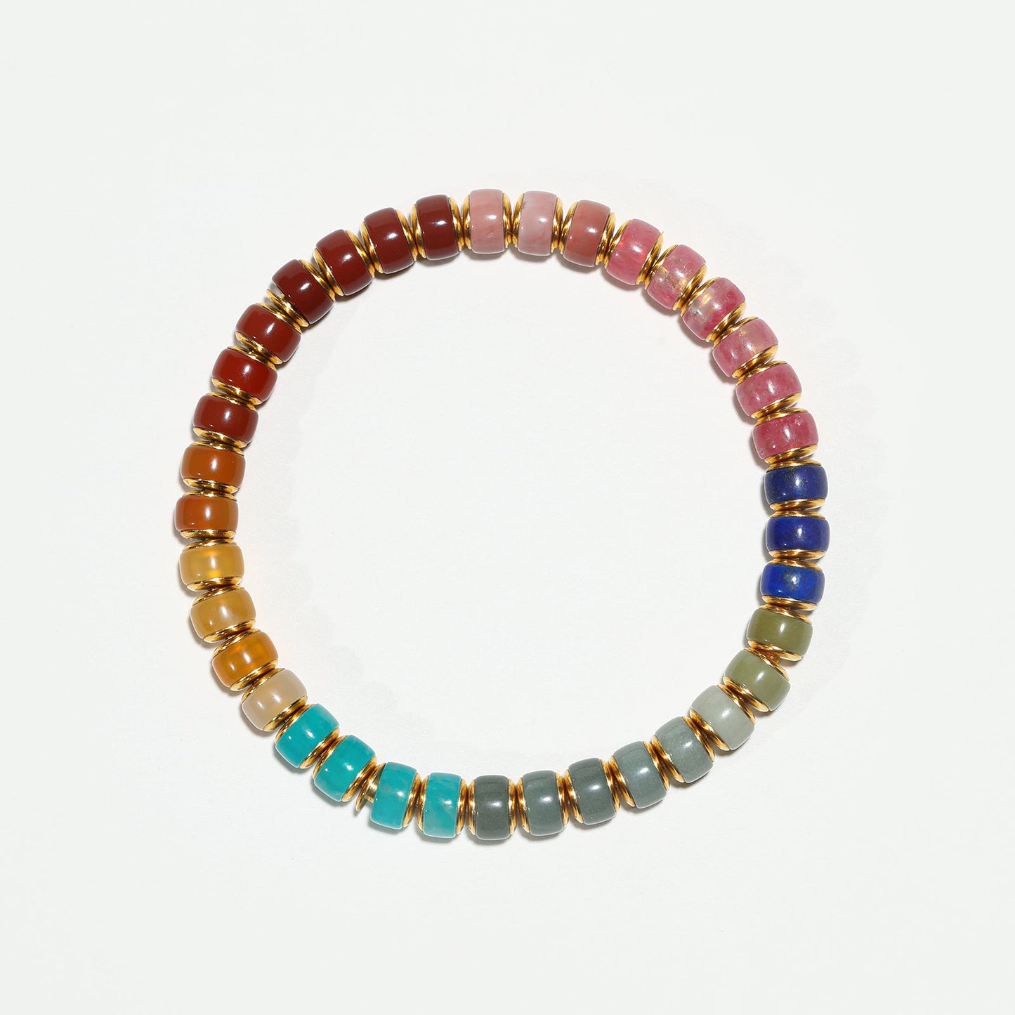 Rainbow Isle: Multi - Gemstone Energy Bracelet - Nokovia