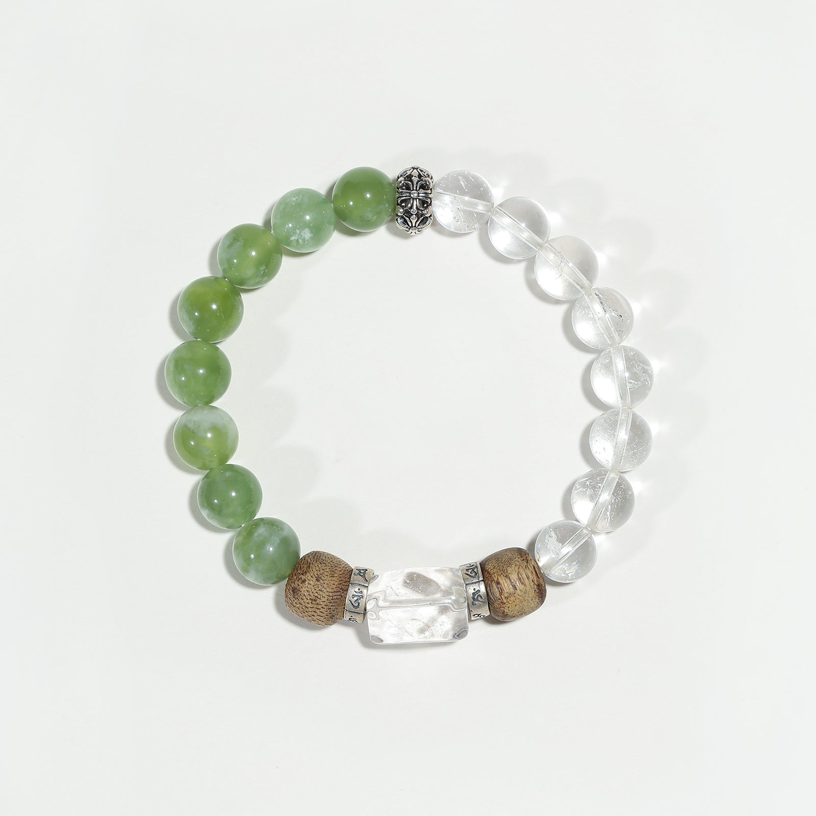 Serenity Realm Xiuyan Jade & Agarwood Bracelet - Nokovia