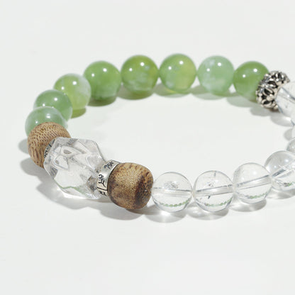 Serenity Realm Xiuyan Jade & Agarwood Bracelet - Nokovia