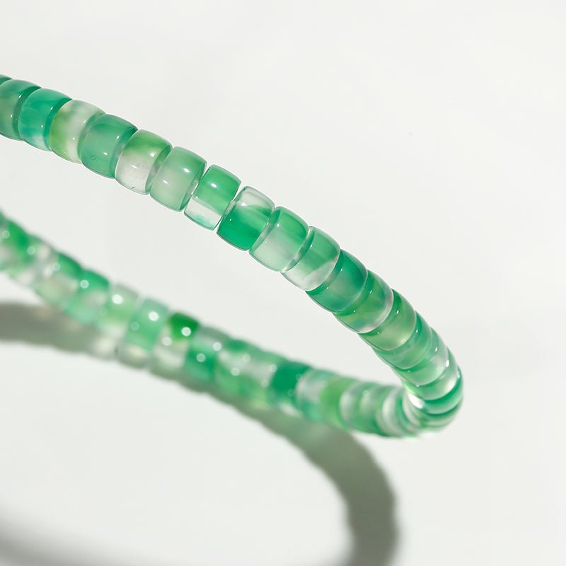 Tender Whisper: Green Strawberry Quartz Heart Chakra Bracelet - Nokovia