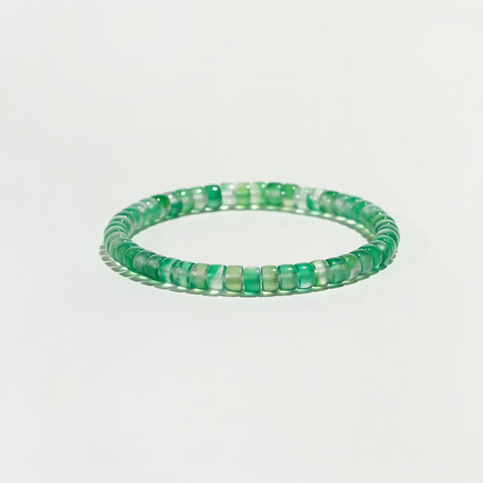 Tender Whisper: Green Strawberry Quartz Heart Chakra Bracelet - Nokovia